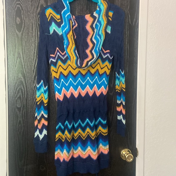 Missoni for Target Zip-up, Chevron Print, Hooded Cardigan Sweater, Size Small - Picture 2 of 4